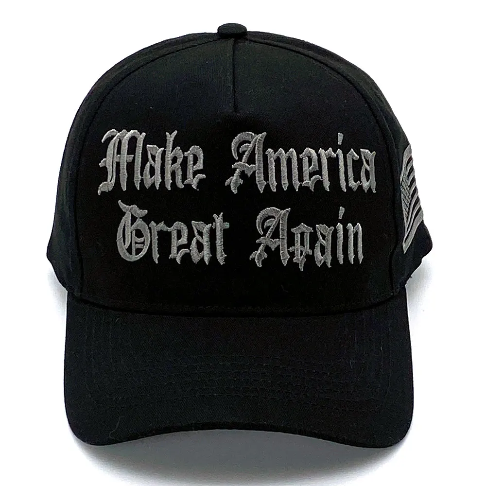 Dark Gothic Style MAGA Hat Make America Great Again Cap USA Flag Unisex Patriotic Snapback Baseball Cap for Trump Supporters