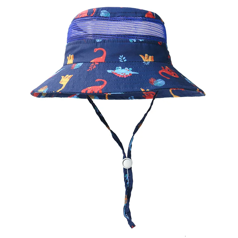 Beach Hat Boy Sun Summer Accessory Big Brim Upf50 With String Breathable Mesh Cap For Kids Toddlers