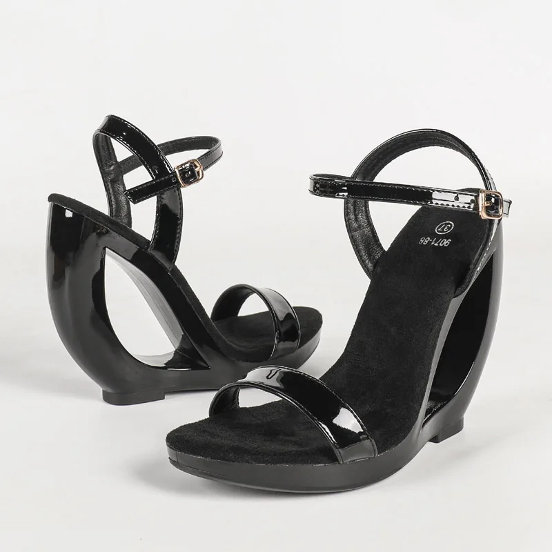 Eilyken Street Style Buckle Strap Women Sandals Design Style Fretwork High Heels Shoes Summer Open Toe Female Pumps