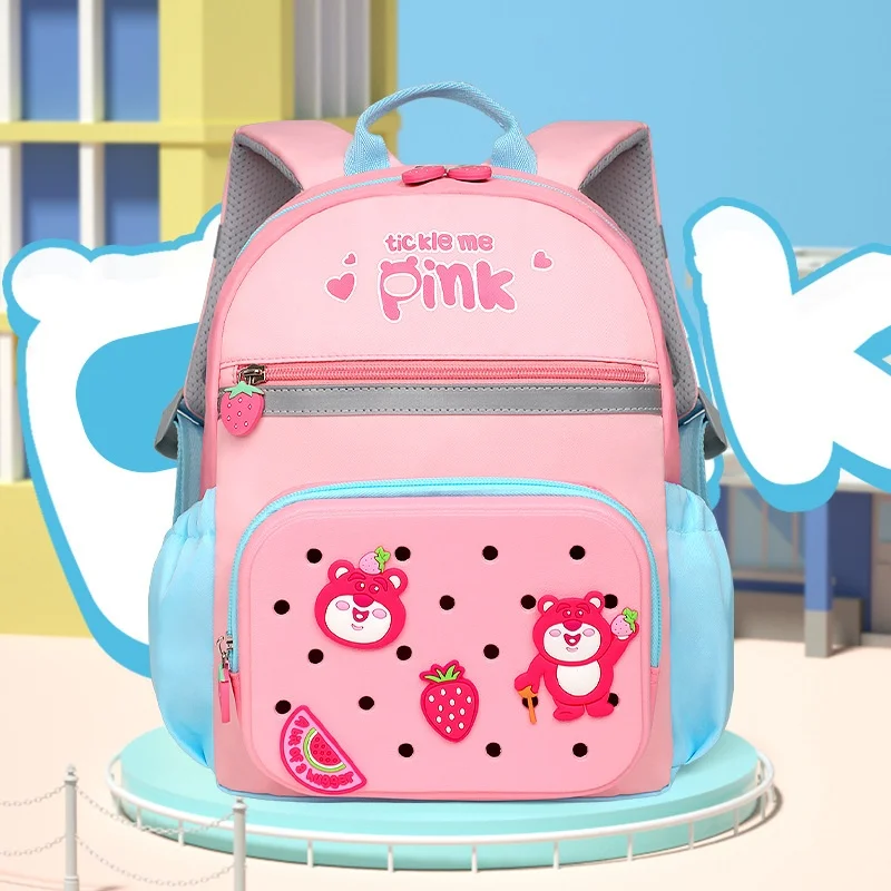

Disney Children'S Schoolbag, Cute Cartoon Diy Buckle, Adjustable Shoulder Strap, Boys' And Girls' Backpack, 3-6 Years Old
