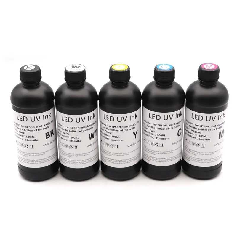 500ML i3200 LED UV Ink Soft Hard Neutral ink Curable Varnish Primer Liquid For Epson I3200 i1600 U1 4720 5113 Printhead uv INK