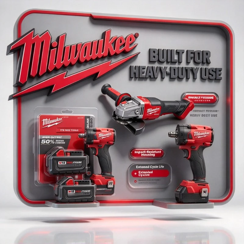 Milwaukee M18 8.0Ah 21700 Lithium Cell HIGH OUTPUT Battery, for FIW212 Impact Wrench Angle Grinder with REDLINK Intelligence