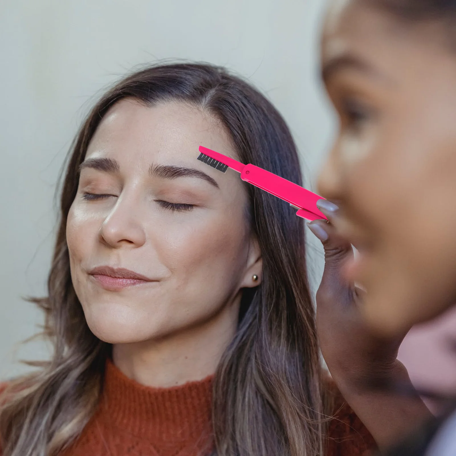 2 uds cepillo de cejas peine de pestañas plegable herramienta de maquillaje de doble punta cepillo de cuidado de pestañas herramienta cosmética moldeadora de cejas portátil