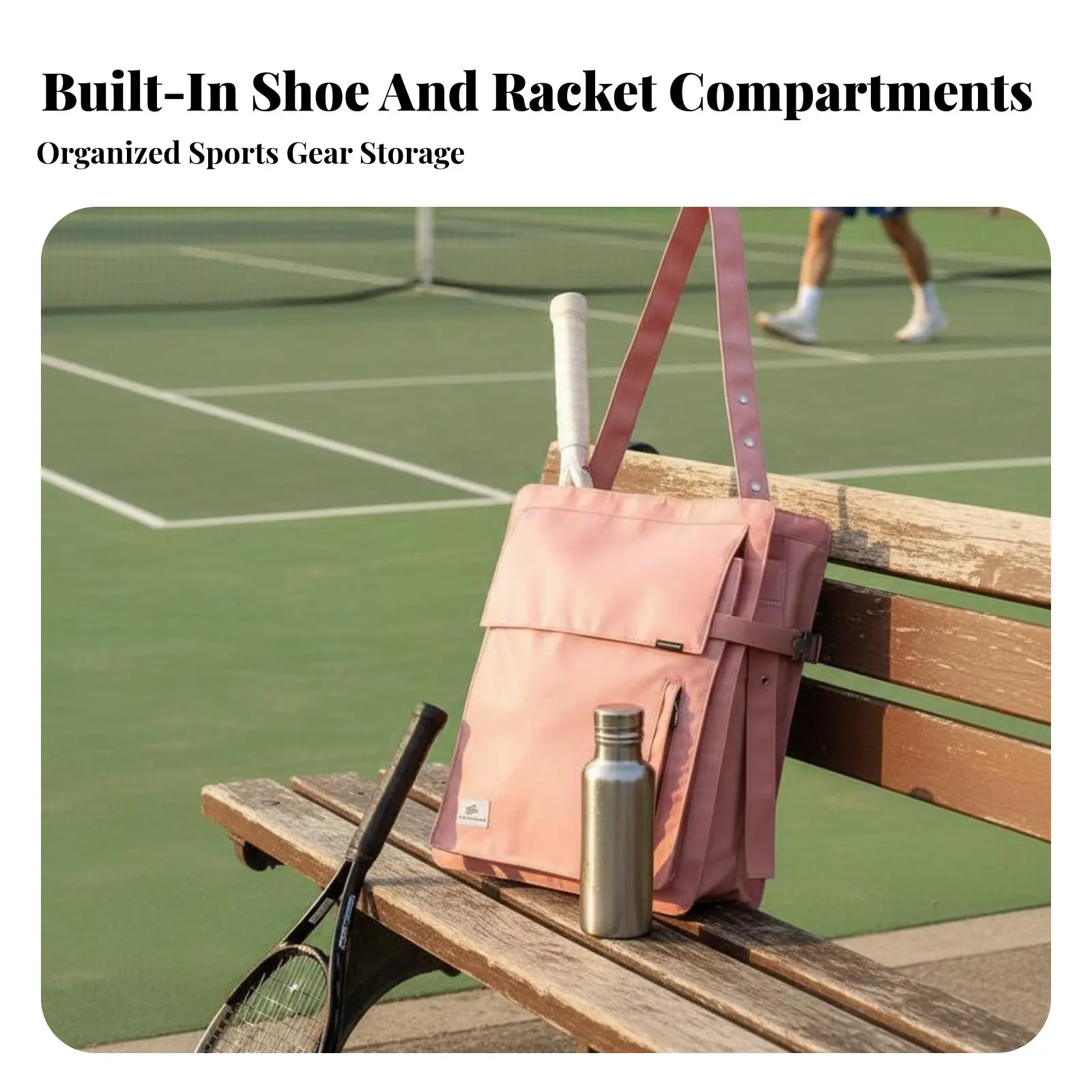 

Racket Shoulder Bag Multi-Functional Badminton Racket Carrier Badminton Tote Bag Multifunctional Pickleball Paddle Tote for Gym