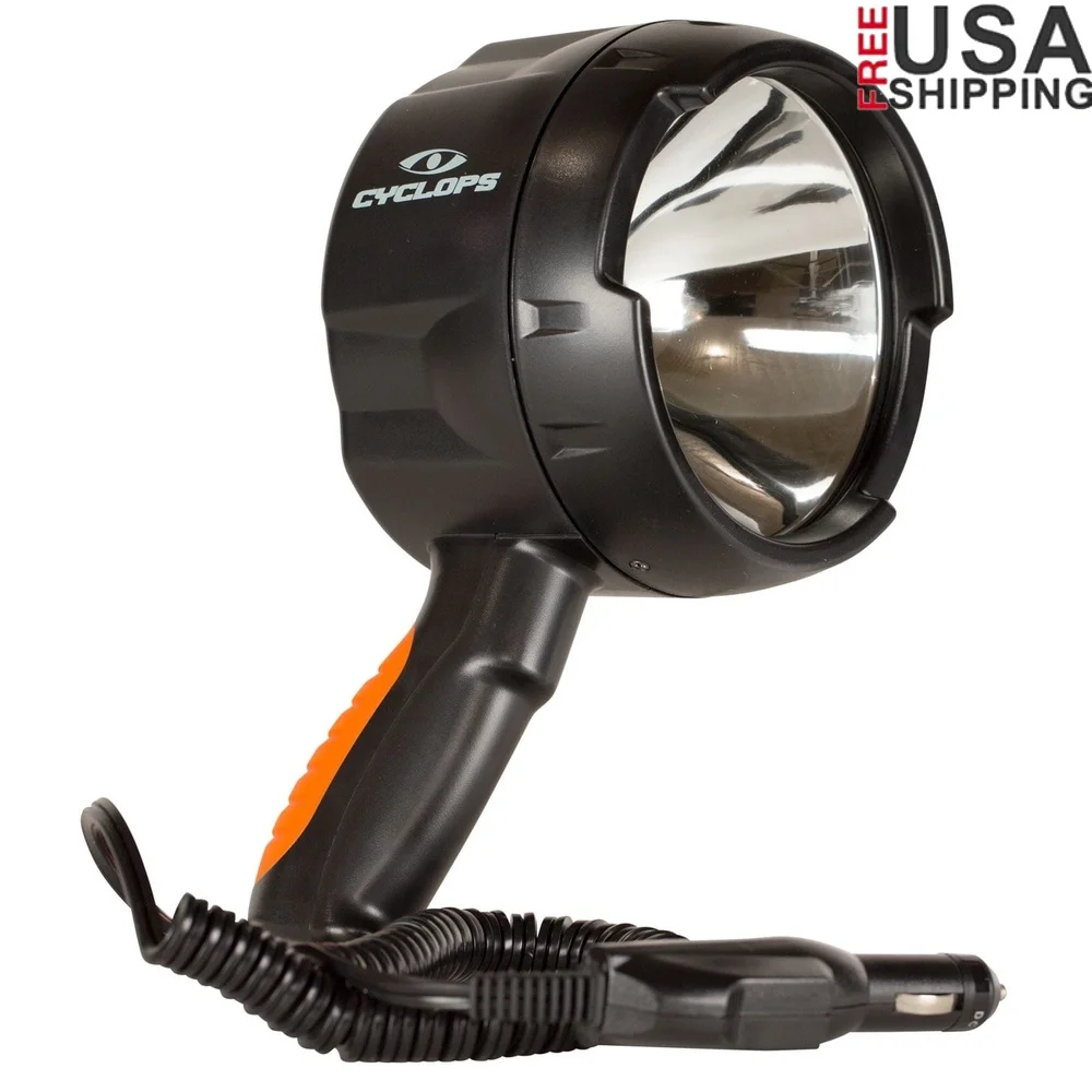 

12V Direct Spotlight 1400 Lumens Powerful Halogen Light Weather-Resistant Portable Travel Use Coiled Cord Compact Design Truck