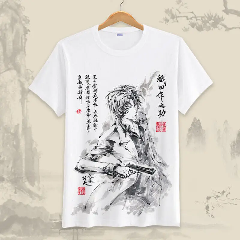 Anime T-shirt Bungo Stray Dogs Round Collar Short Sleeve Tee Tops Summer #T04