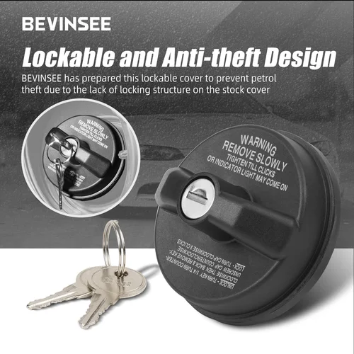 Imagen 2 del producto Tapa de combustible con cerrojo BEVINSEE para Toyota 4Runner/Land Cruiser/RAV4/Yaris, para Scion iM/tC, reemplazo para 77300-53020