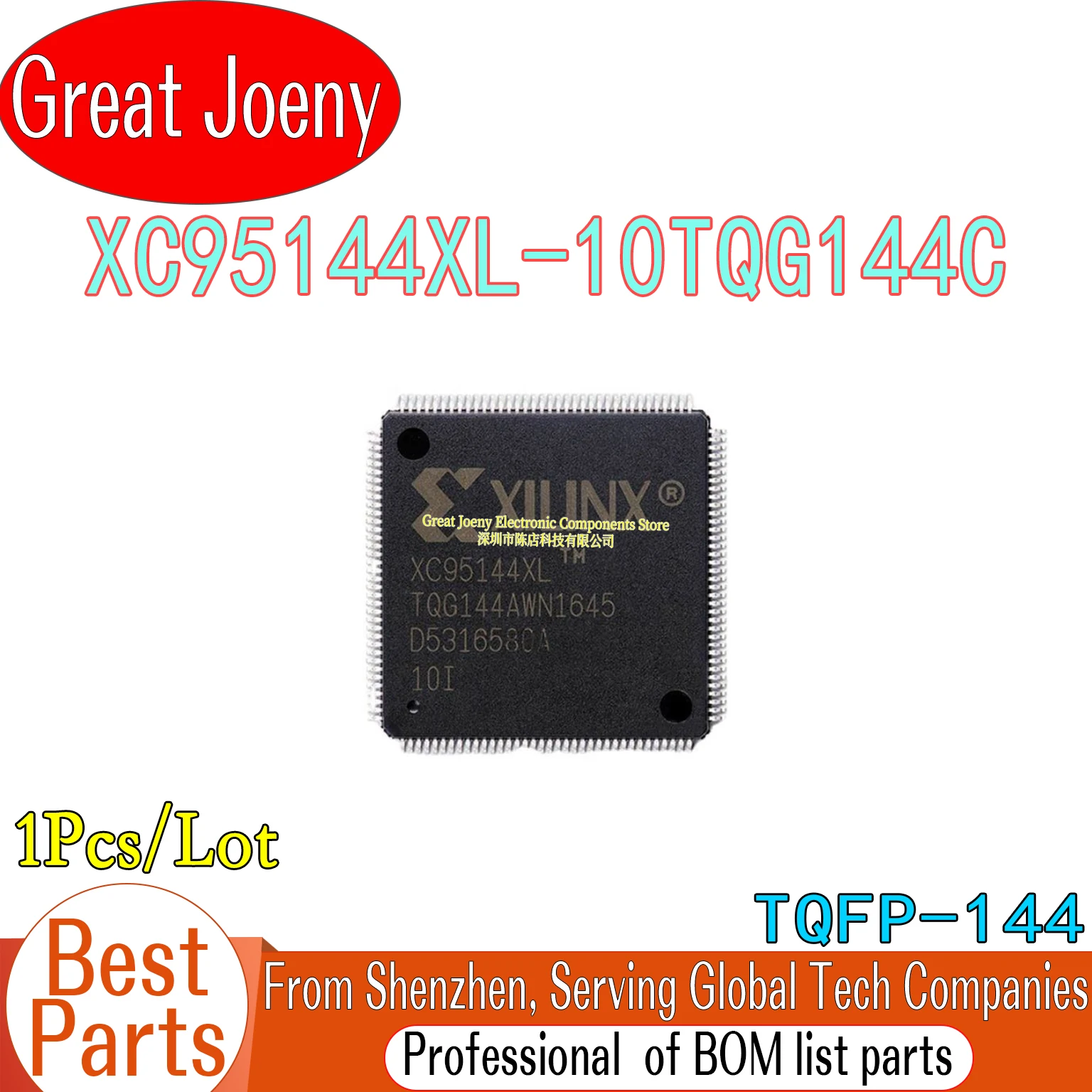 100% Brand New Original XC95144XL XC95144XL-10TQG144C XC95144XL-TQG144 XC95144 IC Chipset TQFP-144