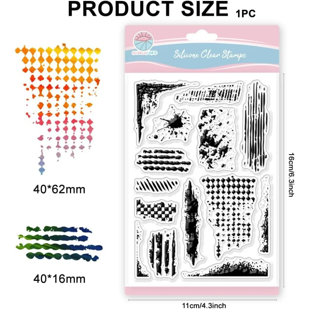 Vintage Grunge Texture Clear Stamps for Scrapbooking Water Stain Background Stamps Retor Stamp for Card Making DIY Journaling - view 6