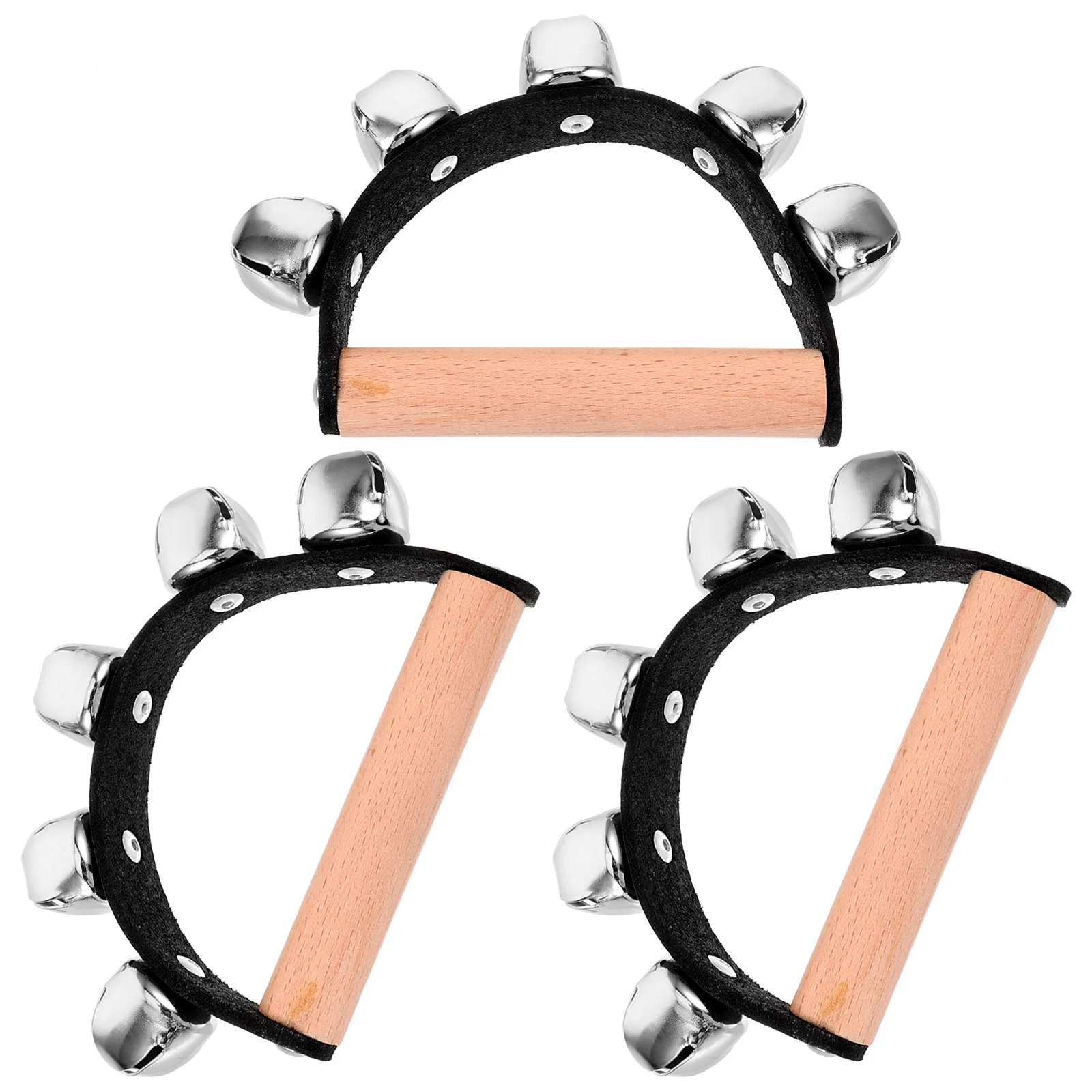 

3 Pcs Hand-ring Teaching Aids Small Percussion Instruments Handbells Musical for Handheld