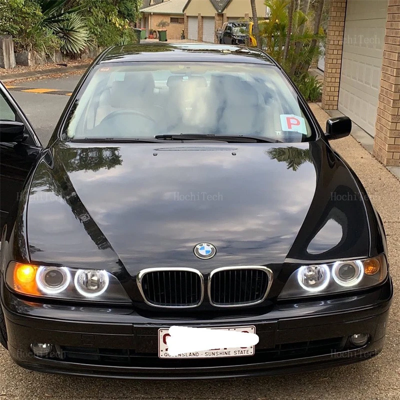 160W LED Angel Eyes Light  Ring Headlight Canbus For BMW E39 E53 E60 E61 E63 E65 E66 E87 525i 530i Xi 545i X3 M5 X5