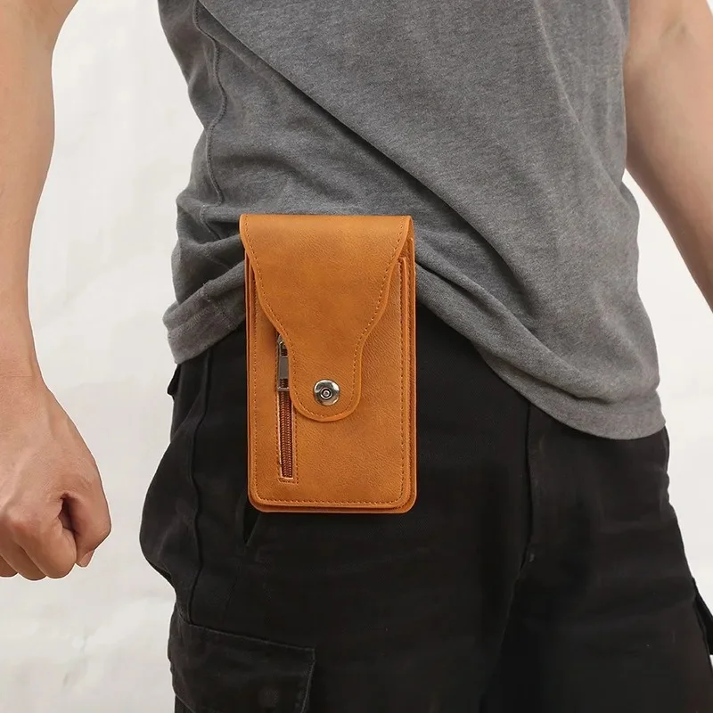 Durable Portable Slim Hidden Waist Belt Wallet, Travel Money Pouch for Cash Cards & Passport, Men's Daily Outdoor Trip Essential