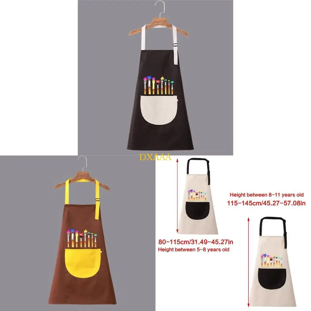 

DXAA Childrens Painting Apron with Front Pocket Kid Craft Apron Toddler Cooking Apron