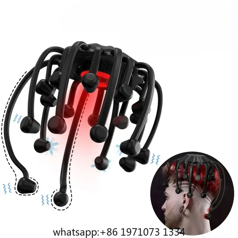 NEW Electric Head Massager  20 Contracts 5 Modes Scalp 2 Extra Long Contract Red Light Therapy Device