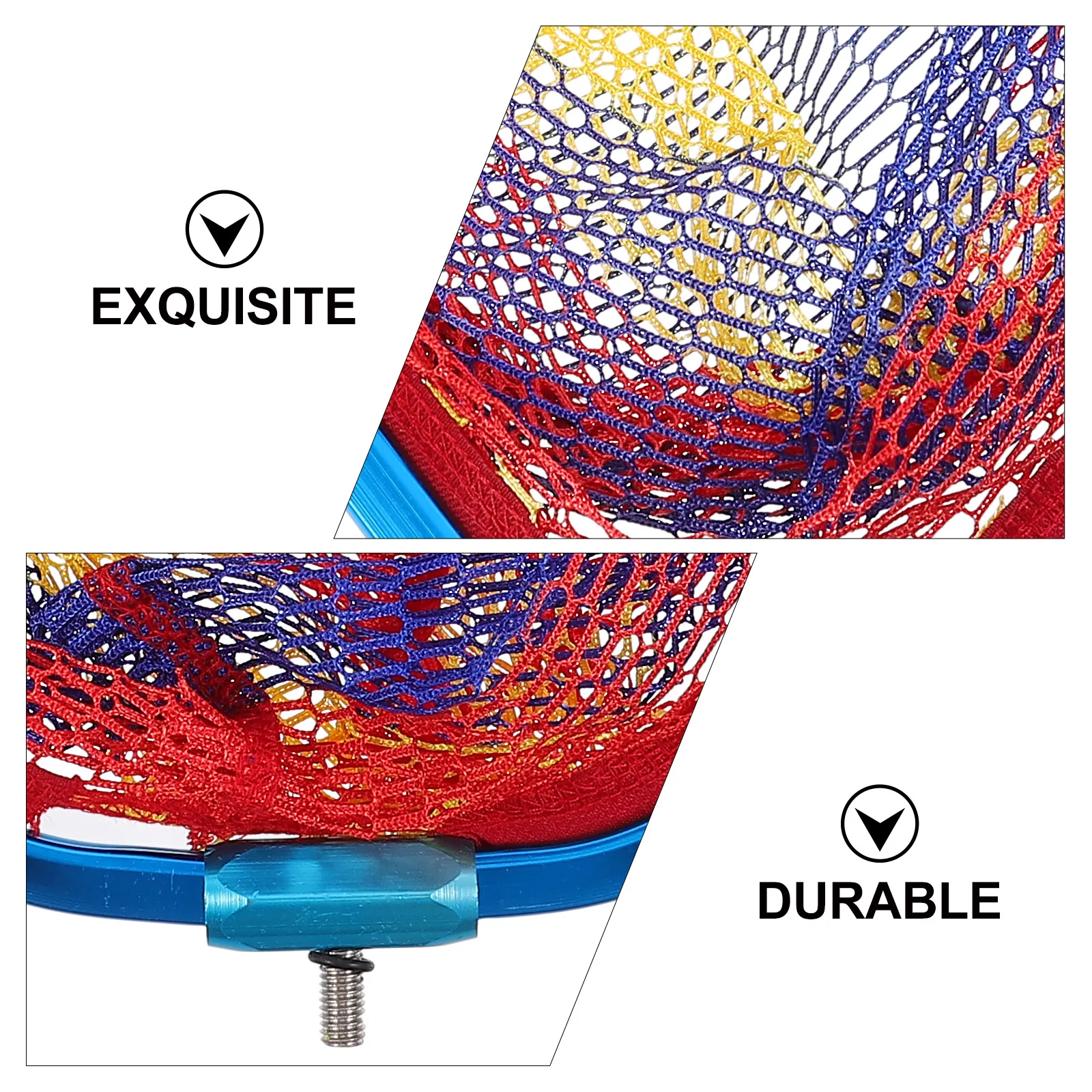 

Aluminum Alloy Fishing Net Compact Lightweight Portable Durable Mesh Saltwater Freshwater Catch Release Easy Use