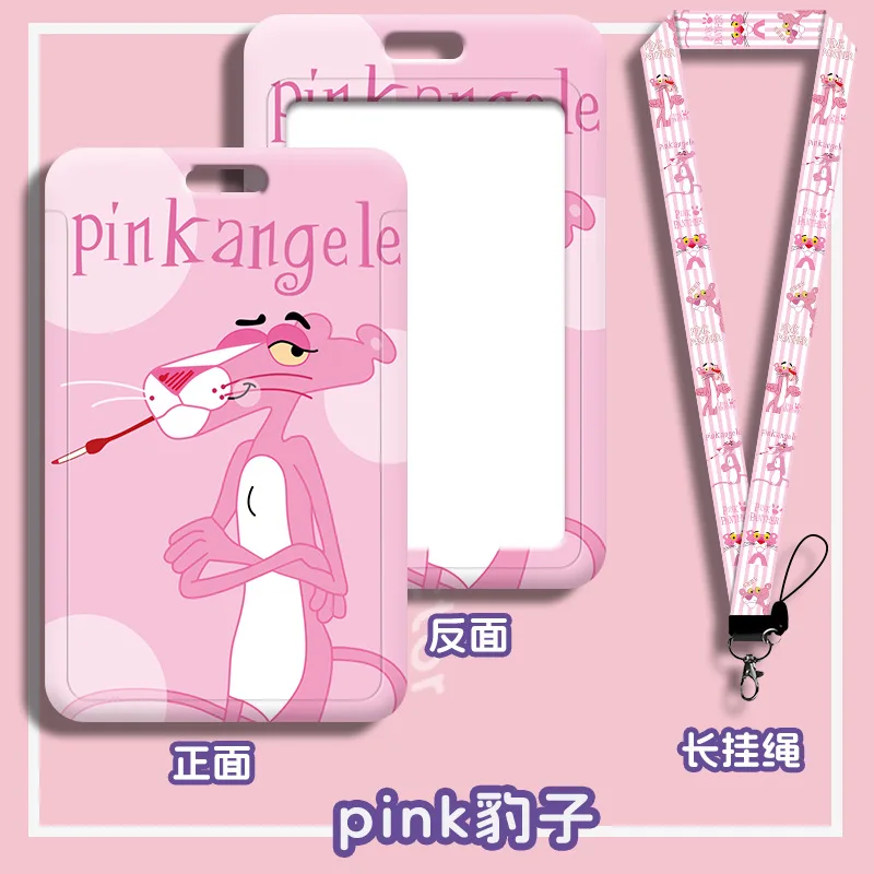 Tempat Kartu Gantung Disney Pink Panther Lucu, Gantungan Kunci Kartun, Tempat Kartu Identitas, Kartu Kredit, Kartu Bus, Kartu Pelajar, Set Hadiah