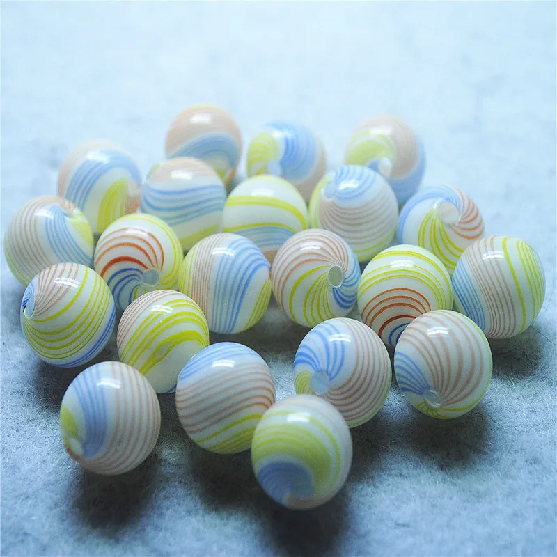 10PCS Hot Hollow Glass Matching Beads 15MM With Beatifully Line Handmade DIY Jewelry Making Accessories New Arrivals