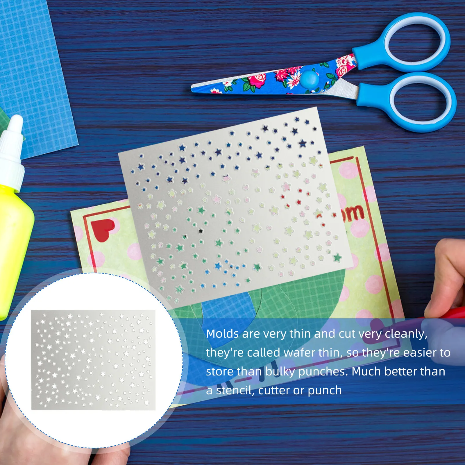 Star Background Cutting Die Carbon Steel DIY Craft Stencil for Paper Card Making Photo Album Embossing Template Reusable Metal