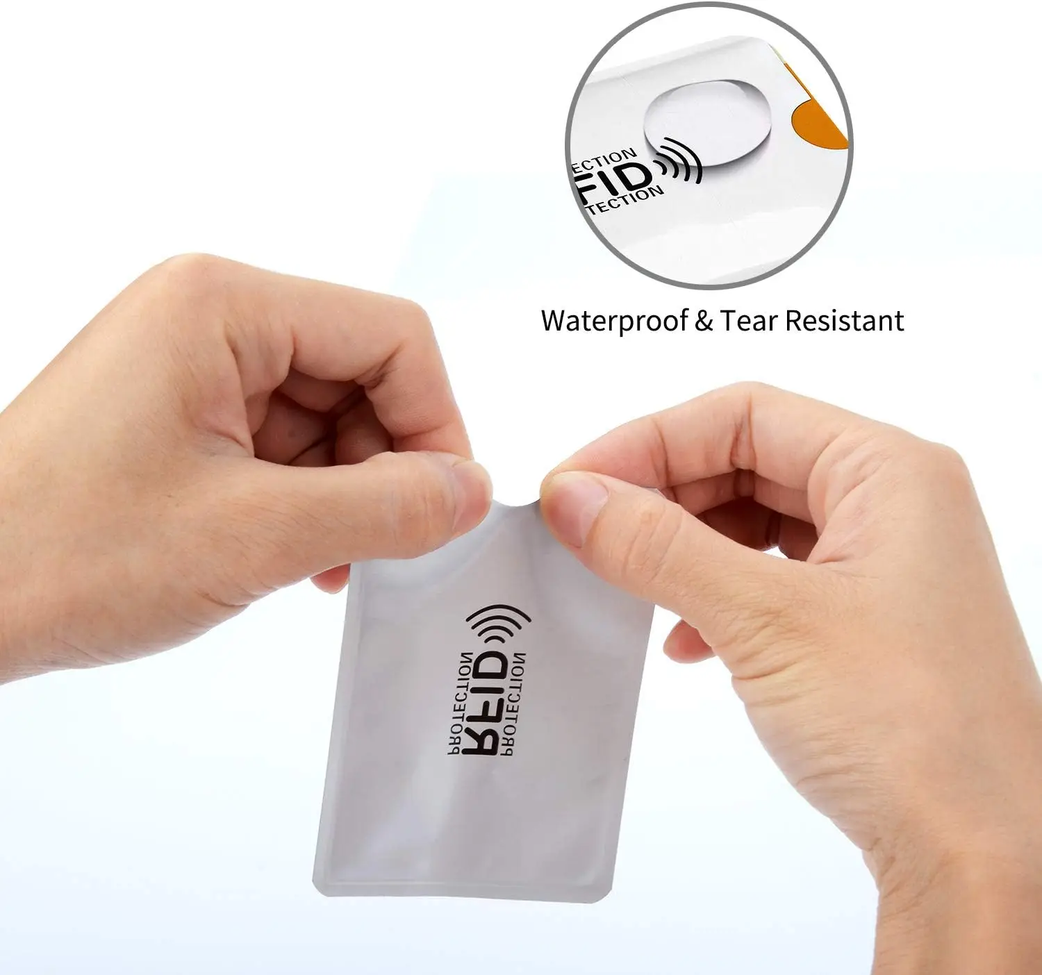 Manicotti con blocco RFID da 10 pezzi Il miglior modo per proteggere le tue carte dal furto elettronico Custodia con blocco NFC leggera e durevole
