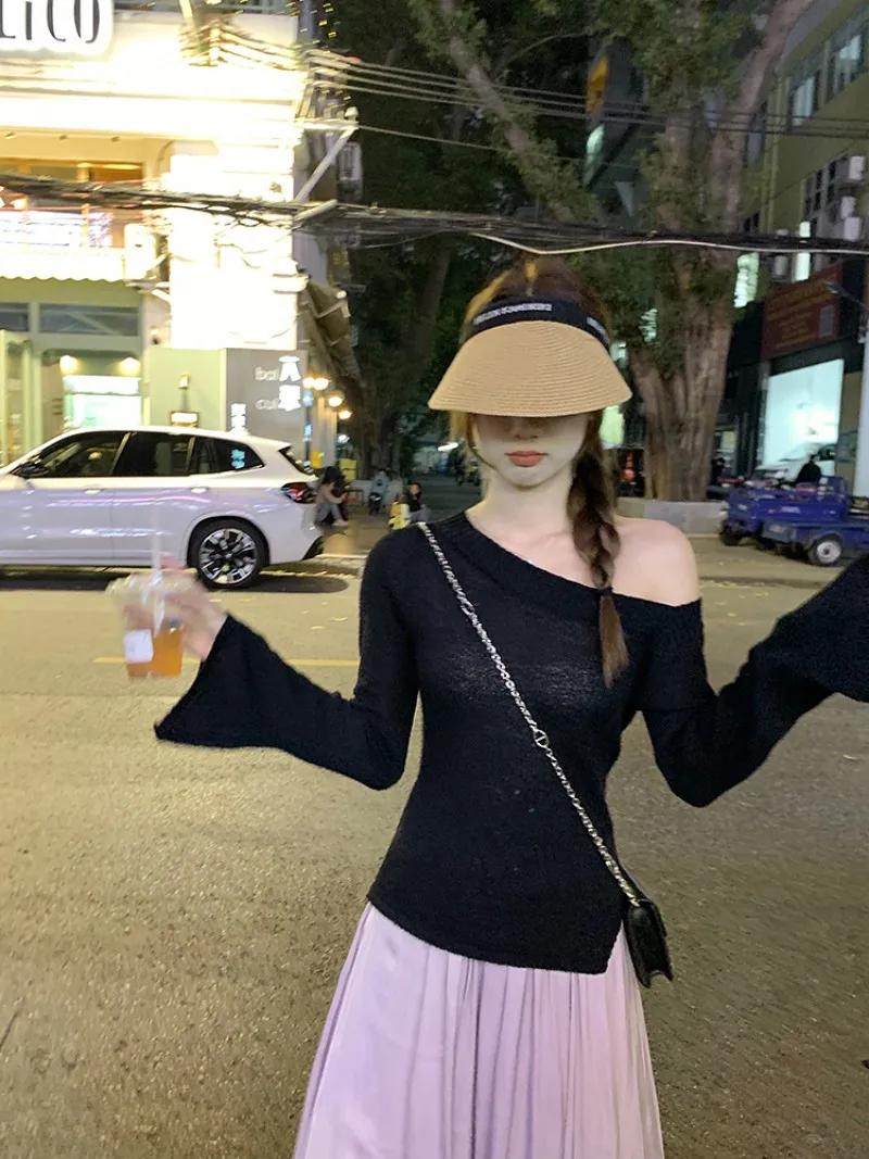 

Pullovers Womens Sweater Matching Sets Wool Office Cozy Pretty Korean Gold Woolen Fitted Cotton Casual Cashmere Oversize Simple