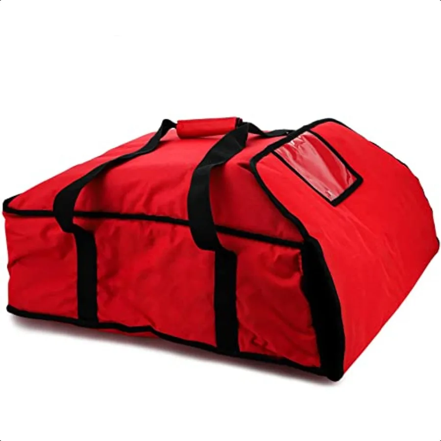 Bolsa Térmica Calentador de Pizza Bolsa Térmica para Entrega de Alimentos 22 x 22 x 8 Rojo