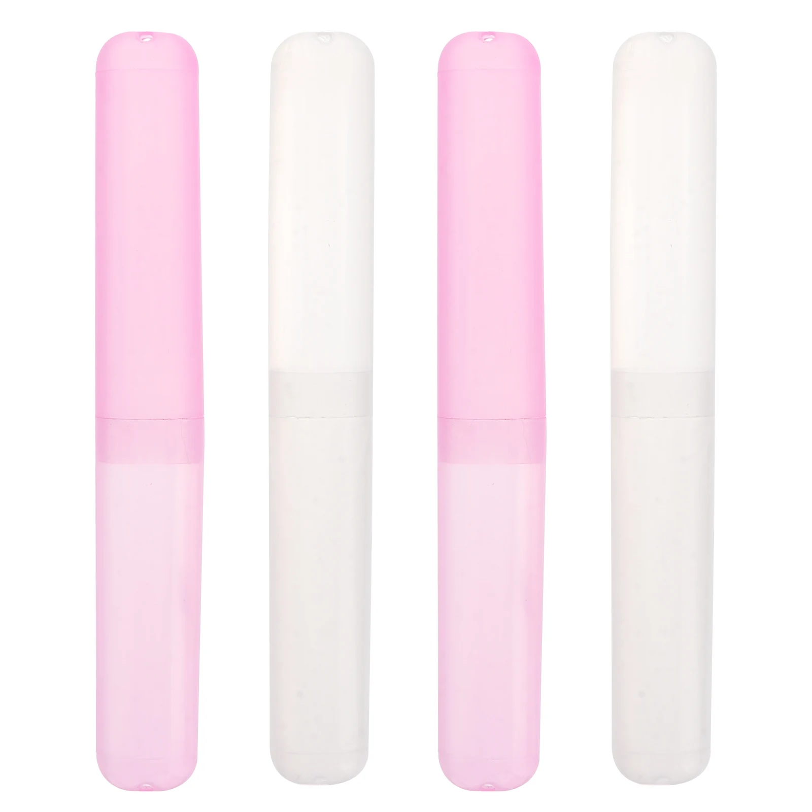 

4Pcs Toothbrush Box Portable Durable Lightweight Travel Camping Oral for Toothbrush Holder Protective Cover
