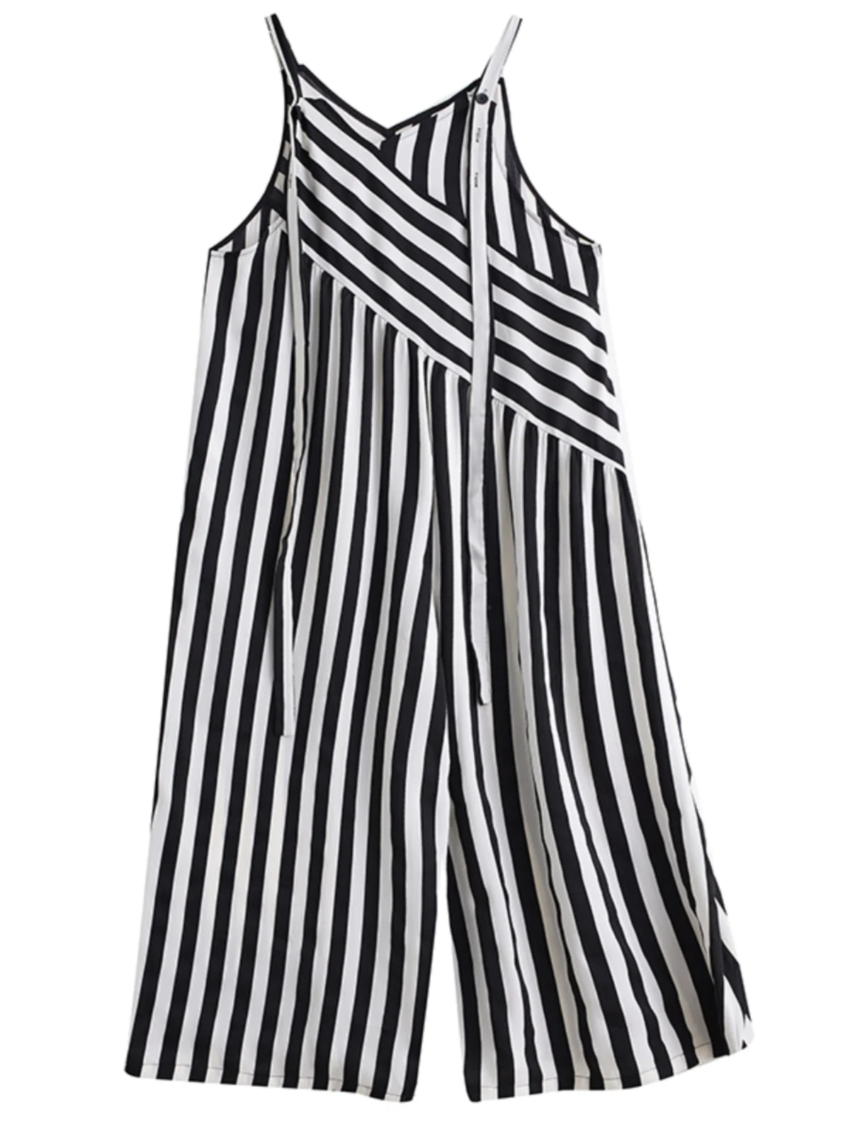 女性ストラップジャンプスーツ夏無地ワイドレッグパンツダンガリーよだれかけオーバーオールカジュアルルーズノースリーブコットンリネンジャンプスーツ Wh4
