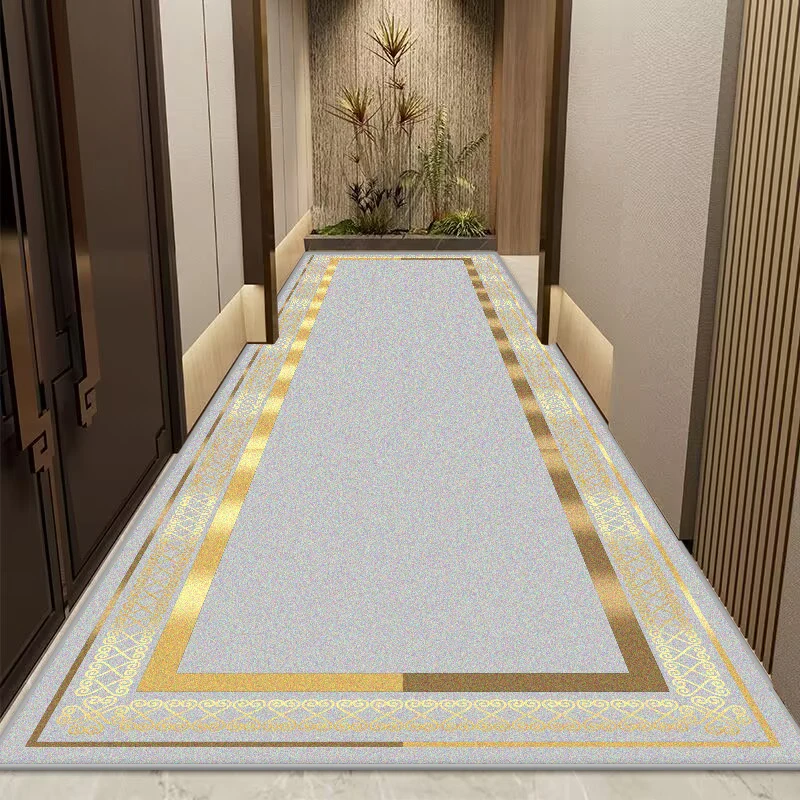 

Classic Long Corridor Carpet Luxury European Decoration Hallway Rug Non-slip Easy Cleaning Floor Mat Stairway Runners Carpets