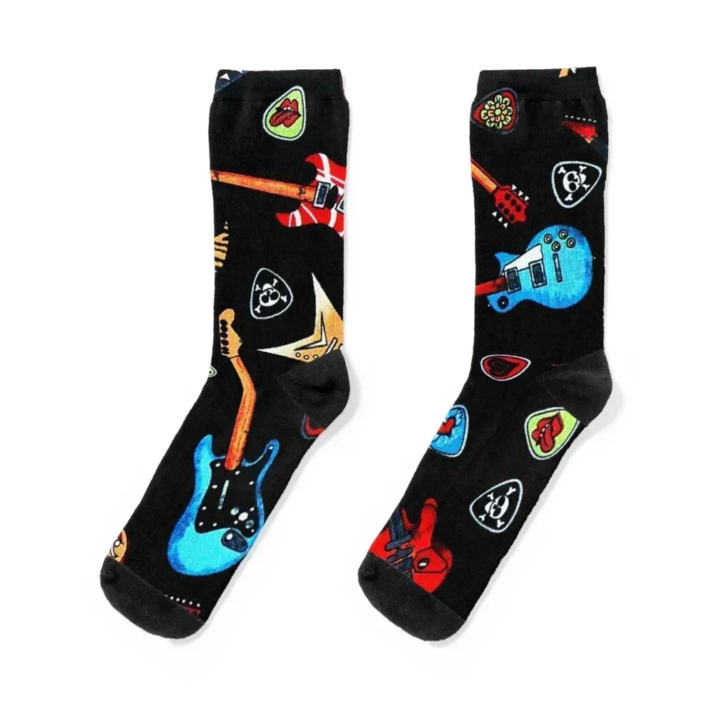 

Electric Rock Guitars Socks new year Climbing halloween Male Socks Women's