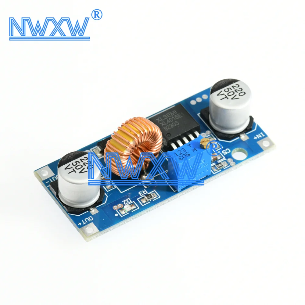 DCDC XL4015 Adjustable Voltage Reduction Module 4~38V High Power 96% High Efficiency Low Ripple 5A