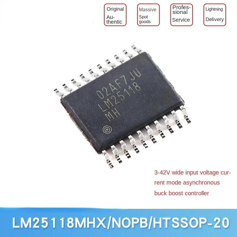 

Original LM25118MHX/NOPB HTSSOP-20 synchronous buck/boost controller chip (5PCS)