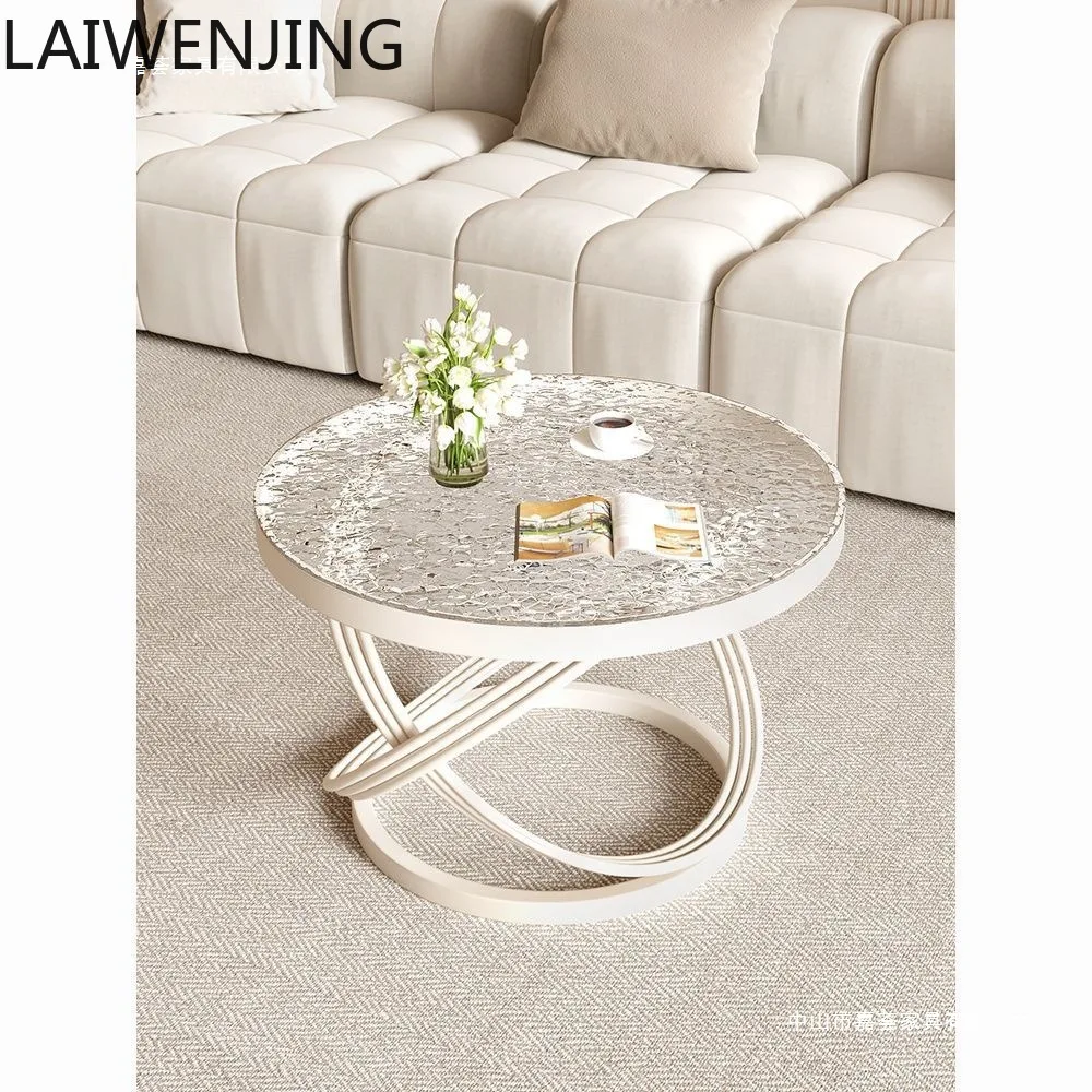 

MJY Nordic Light Luxury Style Tempered Glass Simple Home Small Coffee Table