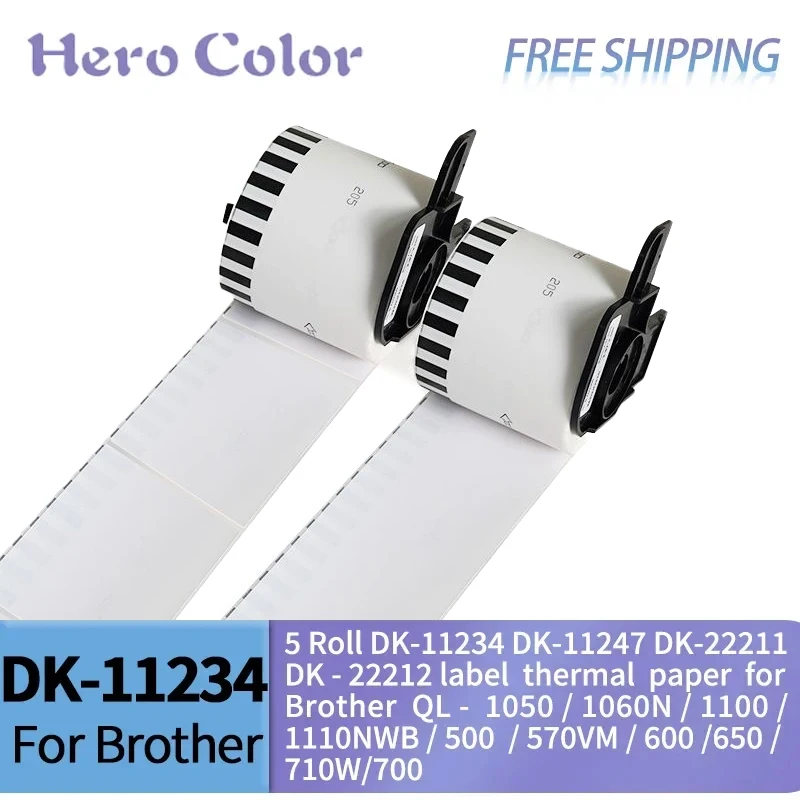 

DK-11234 DK-11247 DK-22211 DK-22212 термобумага для этикеток для Brother QL-1050/1060N/1100/1110NWB/500/570VM/600/650/710W/700