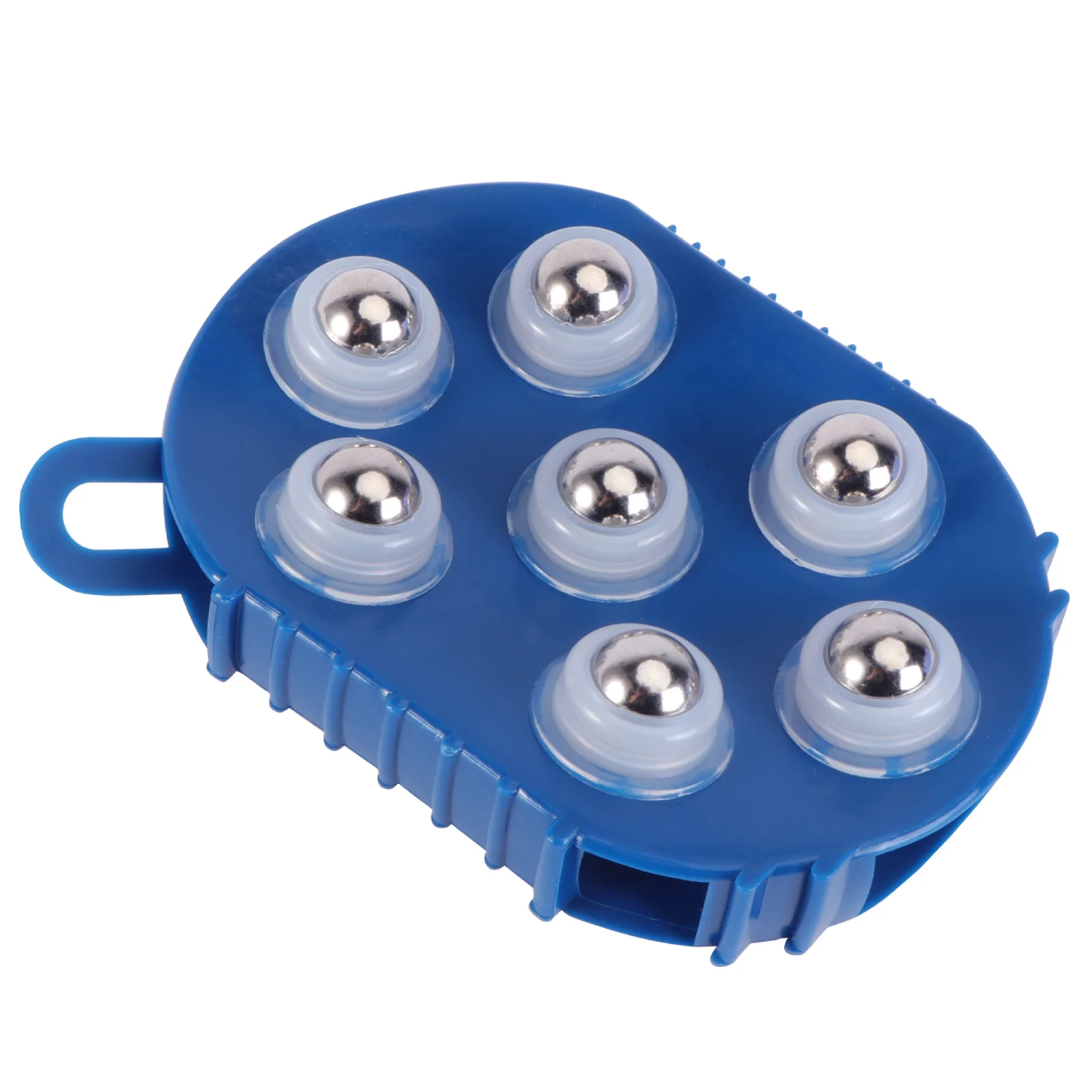 قفاز تدليك على شكل راحة اليد 7 كرات دوارة فولاذية يده مدلك الجسم تخفيف وجع العضلات السيلوليت تقشير الظهر فرشاة