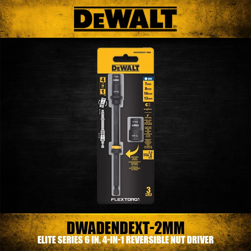 

DEWALT DWADENDEXT-2MM ELITE SERIES 6 in. 4-in-1 Reversible Nut Driver