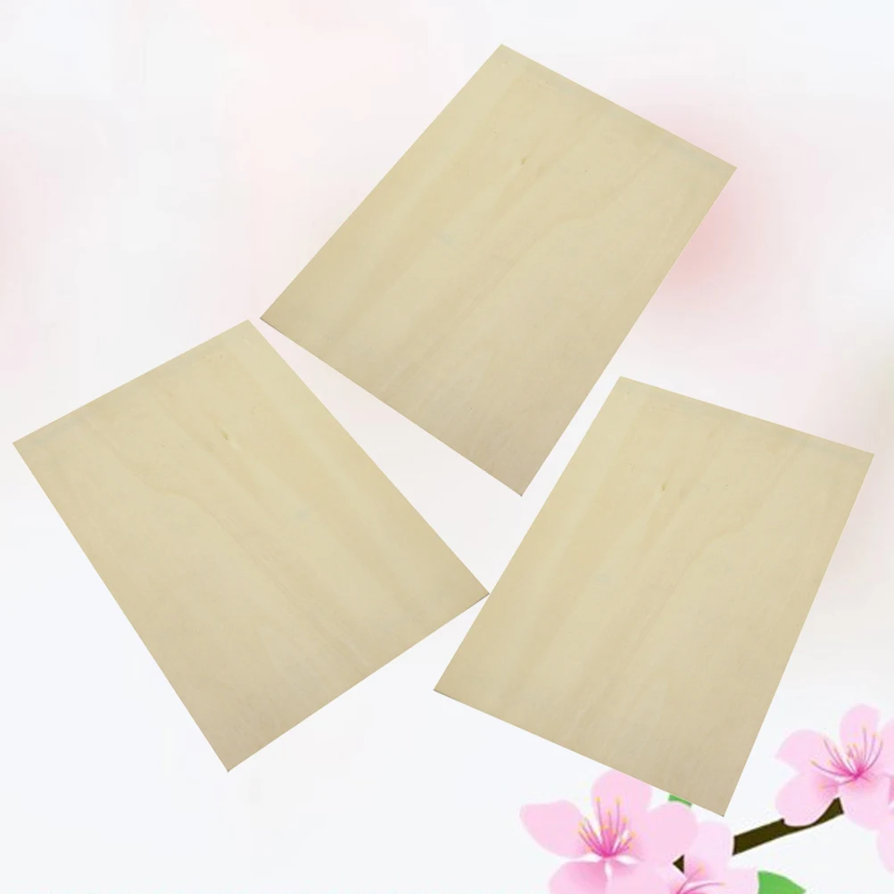 

3 Pcs A4 Basswood Drawing Board Sketchpad Art Painting Plate Lightweight Durable Portable Classroom Studio Office Use