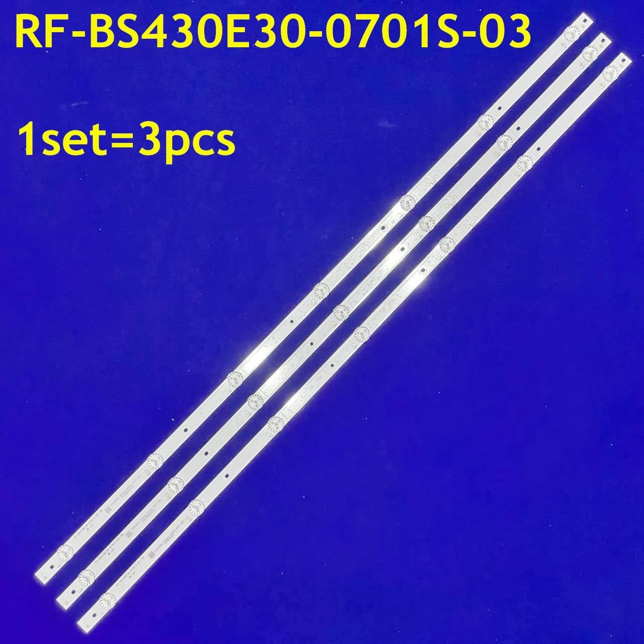 แถบไฟแบ็คไลท์ LED 30ชิ้นสำหรับ H-LED43ES5004 REB-LE43DS5500 RF-BS430E30-0701S-03 BTV-43SB1002 43F720TS 43M6000 LC430DUQ 43E20S