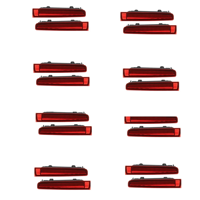 

16Pcs Car Third High Brake Light Barn Door Rear Brake Light High Mount Stop Lamp For-Vw T5 T6 Red