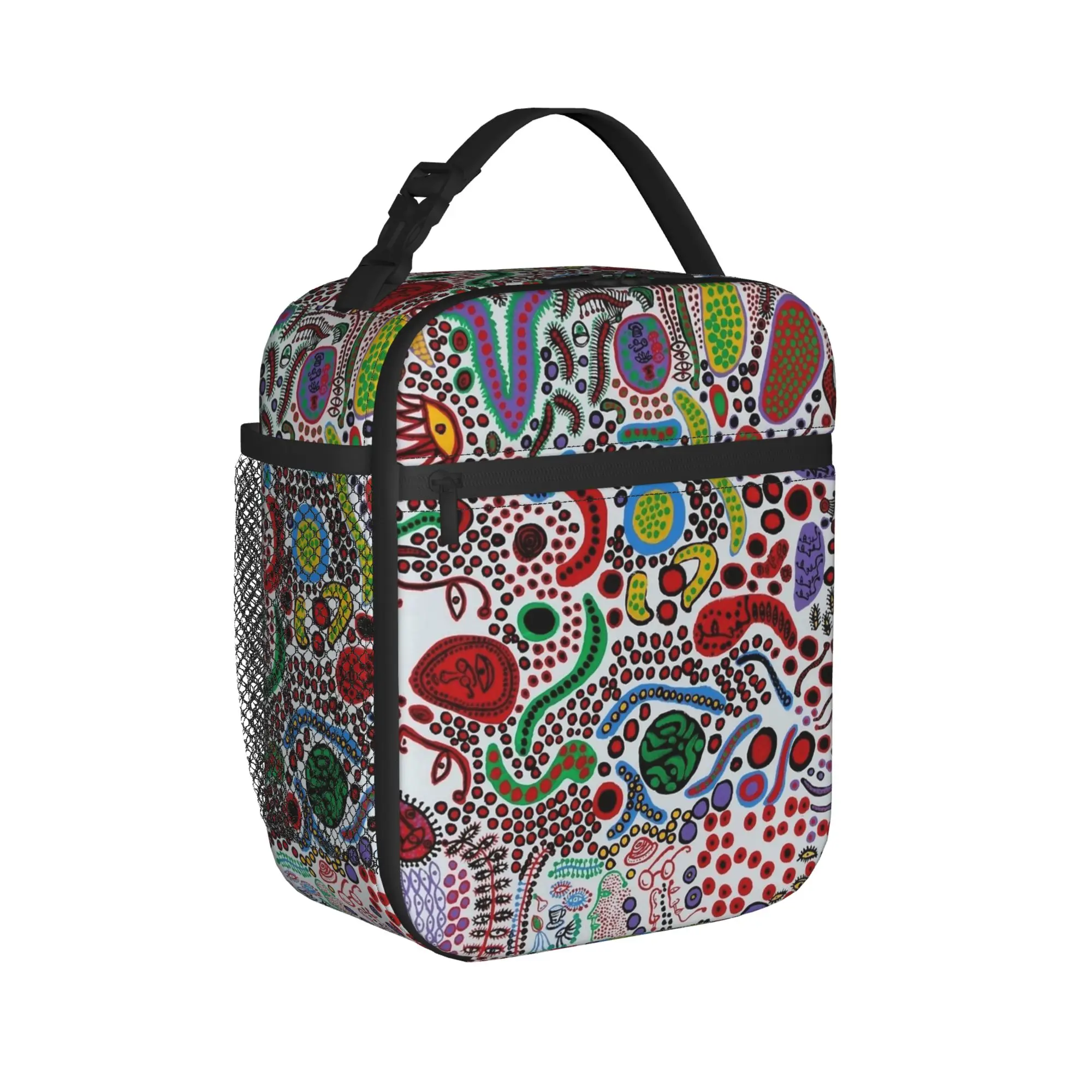 Yayoi Kusama Thermoisolierte Lunchtasche für die Schule, tragbare Bento-Box, Thermo-Kühlbox, Lunchboxen