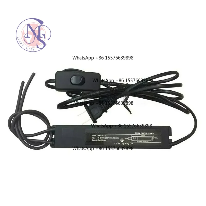 Neon Sign Transformer Power Supply, 100-240VAC Input, 5KV 30mA Output, For 1-4M Neon Tube Spare Part