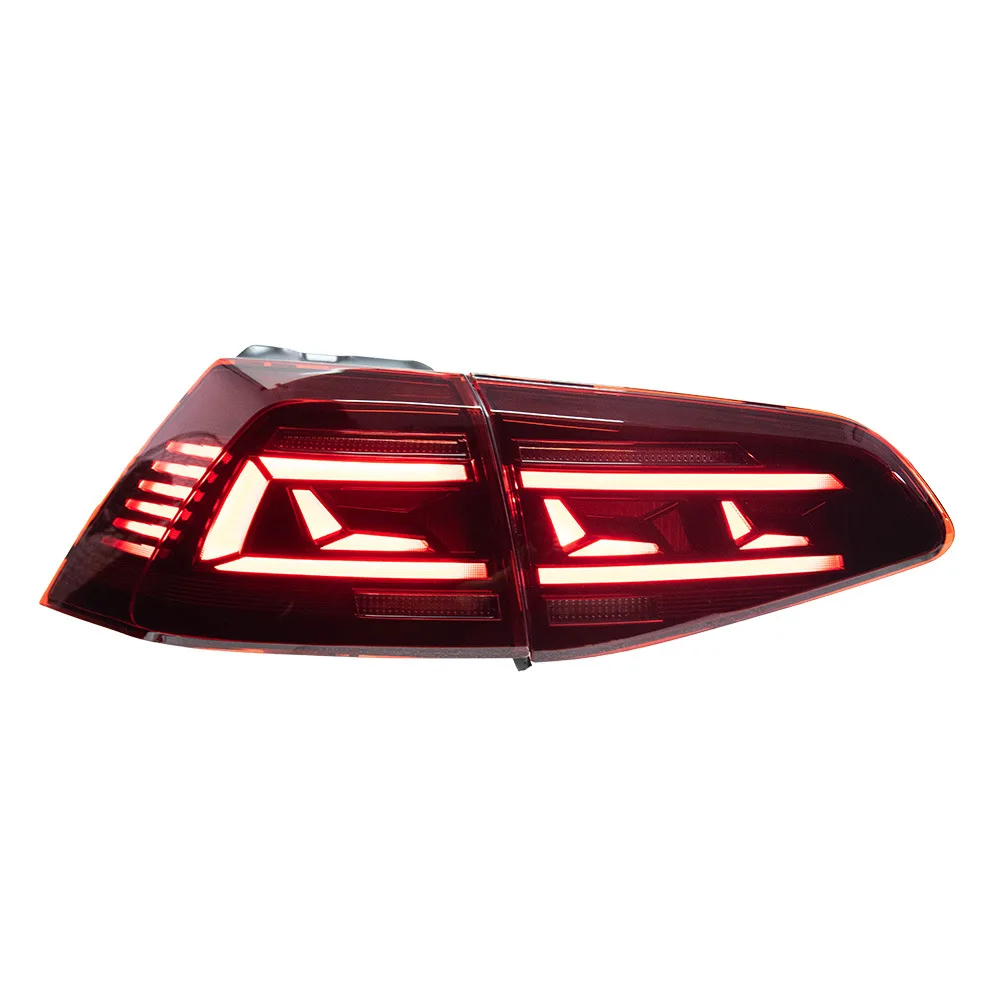 ee-Full LED Tail Light Assembly for vw Golf 7 MK7 2013-2017 | Sequential Flowing Turn Signal DRL Brake Reverse Fog Lamp Pair