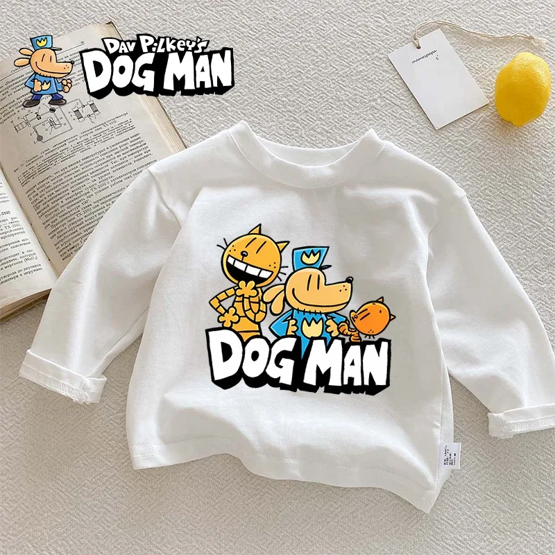 Dogs Mans Long Sleeves Sweatshirt Cartoon Print Outdoor Wear Tops Tees Kawaii Clothes Thin O-neck Outfits Clothing Spring Gifts