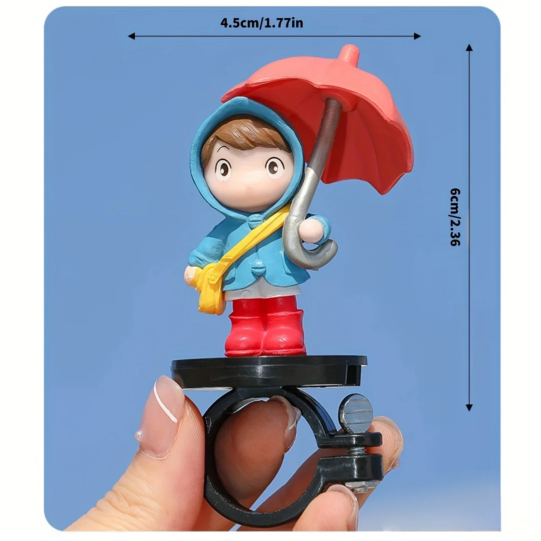 Creative Strap Motorcycle ตุ๊กตาน่ารัก, เครื่องประดับตกแต่งจักรยาน, จักรยานเสือภูเขา, ใหม่ มอเตอร์ไซค์ร่มสาวตกแต่ง, แบตเตอรี่ตกแต่งรถยนต์