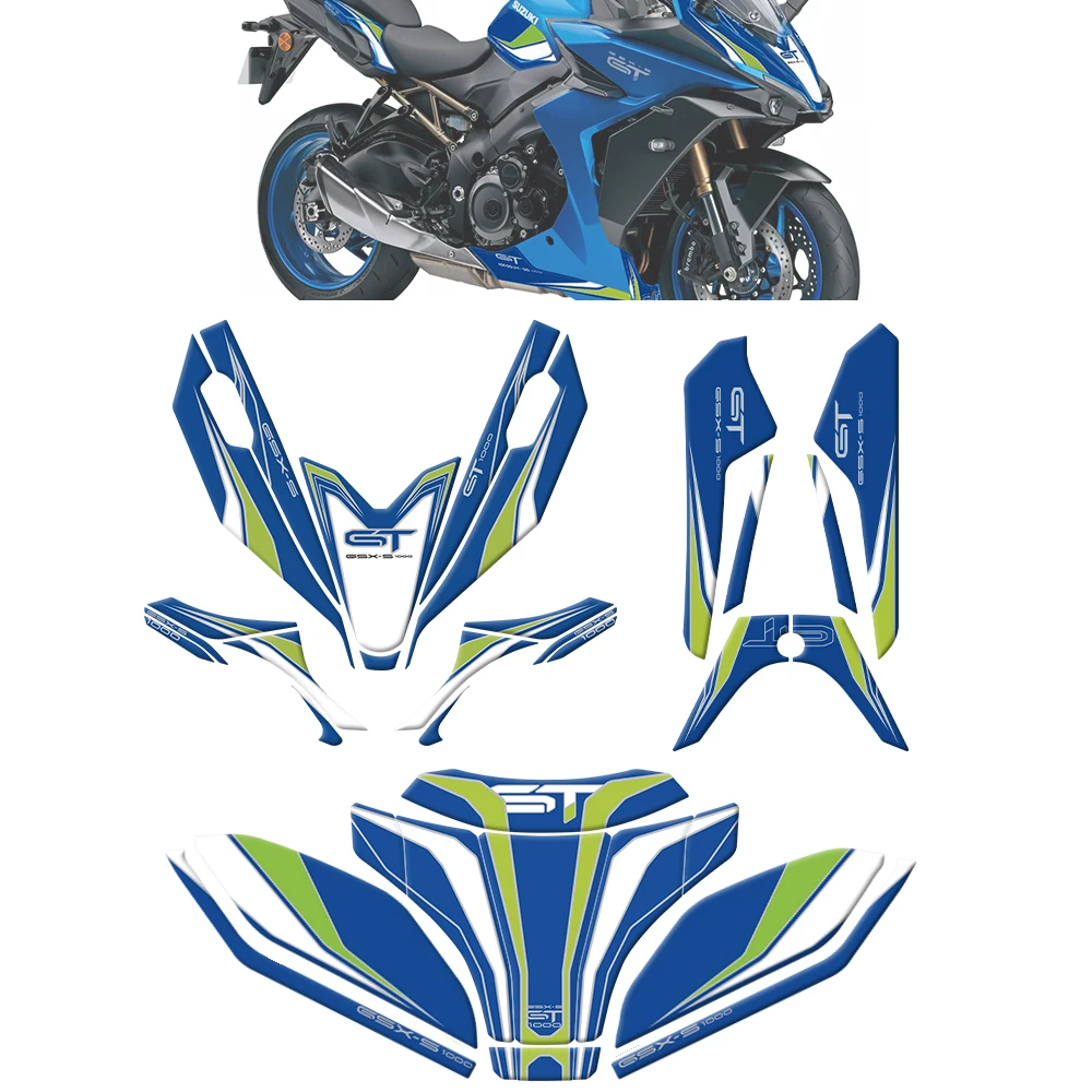 

For Suzuki GSX S1000GT GSX-S1000GT 2022-2023 Motorcycle 3D Gel Protection System Full fairing protection kit decals