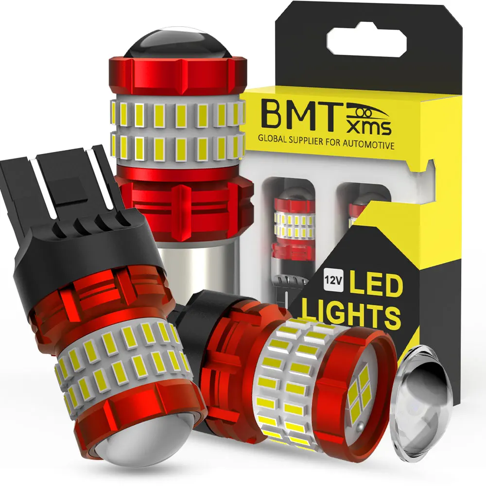 BMTxms 2PCS Canbus 1156 BA15S P21W LED 1157 BAY15D 3157 T20 W21W W21 5W 7440 7443 SRCK LED Backup Reverse Signal Tail Brake DRL