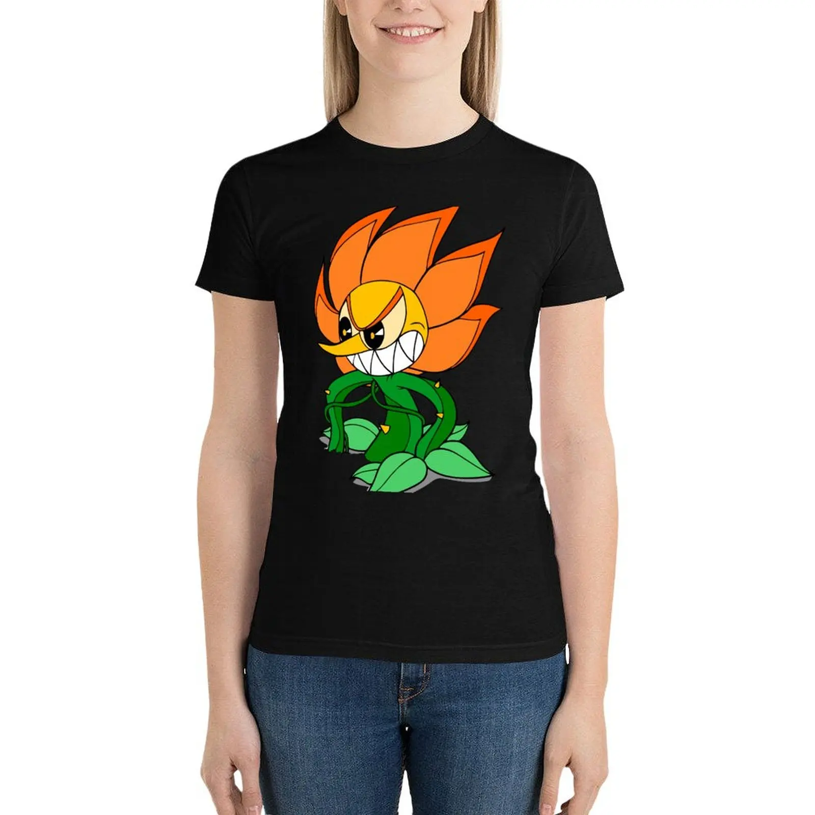 Evil Carnation (Cagney Carnation) T-Shirt summer clothes summer top Womens clothing