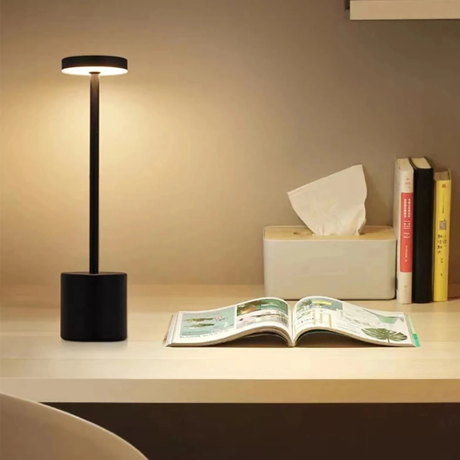 Lampe de Table Tactile LED Rechargeable, Style Rétro D.lique, Élégante, Parfaite pour la Protection des Yeux et une Utilisation à oral et, Nouveau Nordi, Nordi