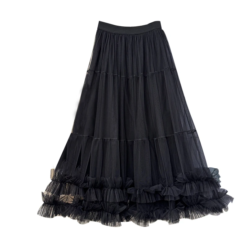 słodkie damskie spódnice z ciastem wycięte siateczkowe spódnice