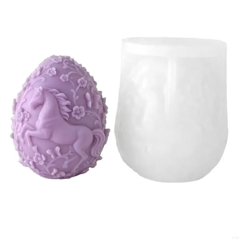 

Креативная рельефная силиконовая форма для свечей на тему лошади, художественный тисненый дизайн для легкой демонтажа, свечей