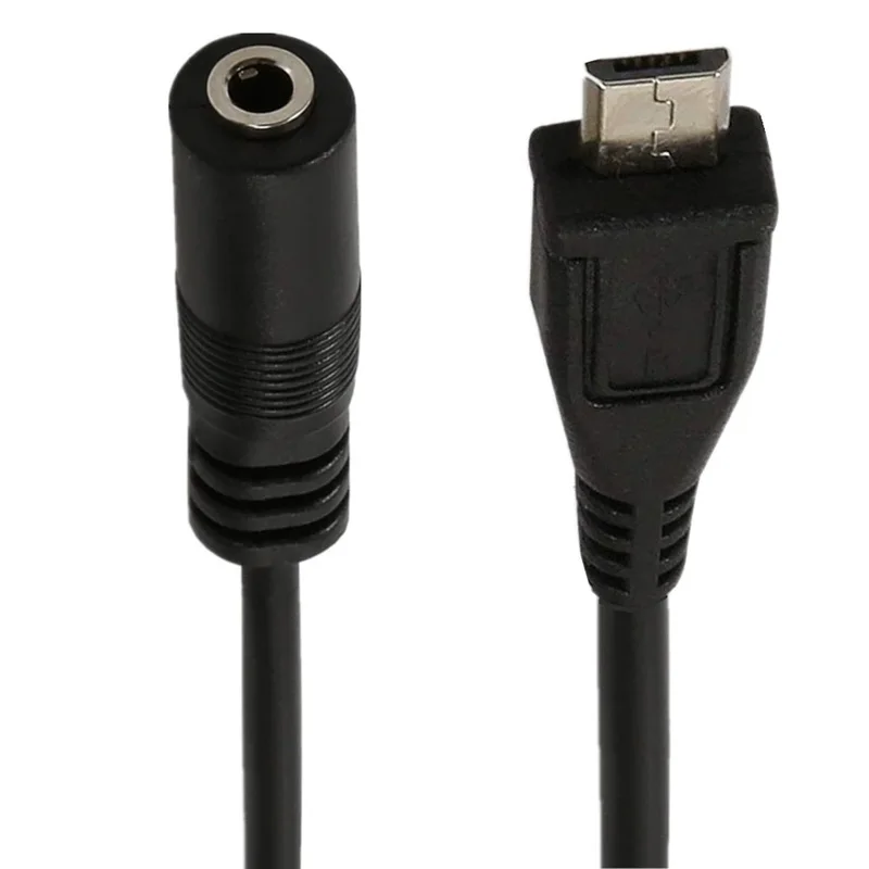 3.5mm DC Female To Micro Mini Usb Audio Extension Cable For Microphone Headset Audio Connection Mobile Phone Adapter Cable